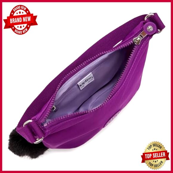 Kipling Amani GG Shoulder Bag - Lightweight Nylon Crossbody Purse - Picture 3 of 5